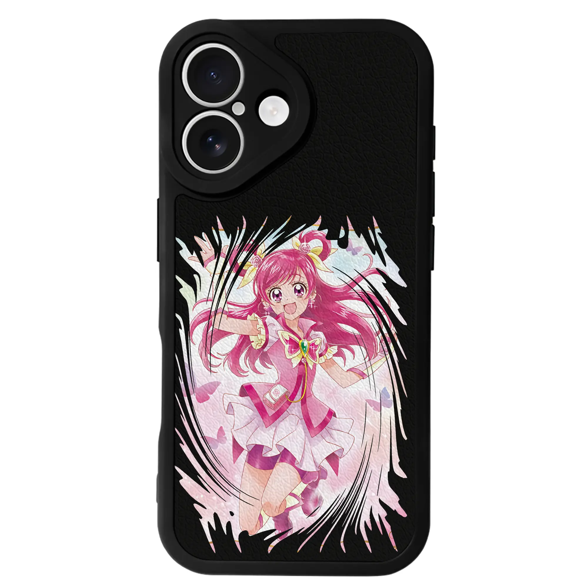 プリキュア グッズ,夢原のぞみ - IPhone 16シリーズ対応 ・ シリコンスマホケース ・ レザー調 ・ 高精度フィット ・ 耐衝撃 ・ ワイヤレス充電対応 ・ 精密カット